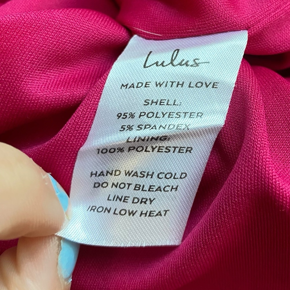 Lulu's Remarkable Presence One-Shoulder Maxi Dress‎ Magenta Purple Pink Small - Picture 8 of 9